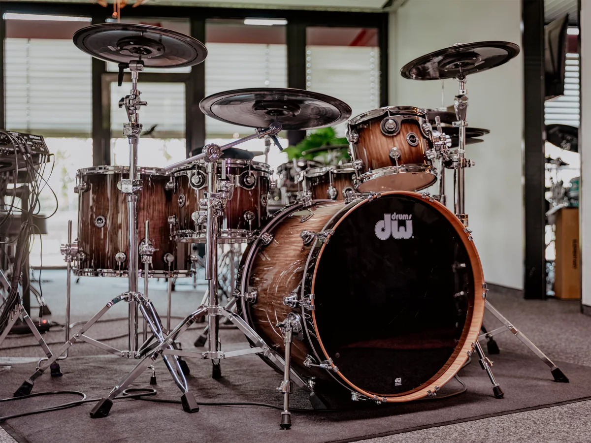 DW DWe full hybrid drum kit